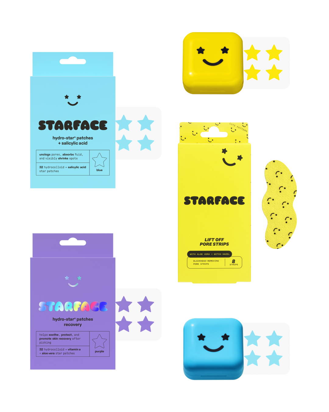 Build Your Own Bundle at Starface. Mix and match patches, lip balm and skincare into one set.