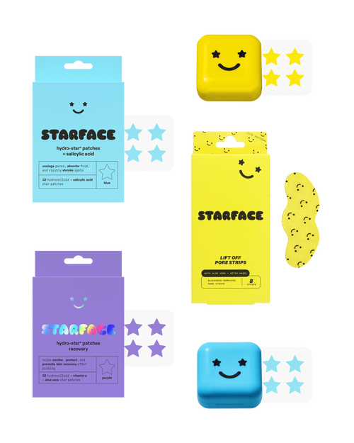 Build Your Own Bundle at Starface. Mix and match patches, lip balm and skincare into one set.