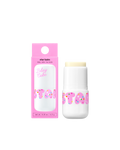 Starface Star Balm® in Bday Cake, capped tube on a plain background. A sweet, fluffy, frosted birthday cake lip balm.