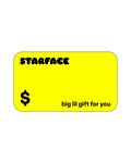 A Starface digital gift card. Give the gift of star-shaped pimple patches, lip balm and skincare.