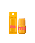 Starface Star Balm® in Mango Mania, capped tube on a plain background. A sweet, citrusy mango moisturizing lip balm.