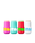 Starface Star Balm® Bundle of four lip balms. Starfruit, Very Vanilla, Watermelon Squeeze and Magic Mint flavors.