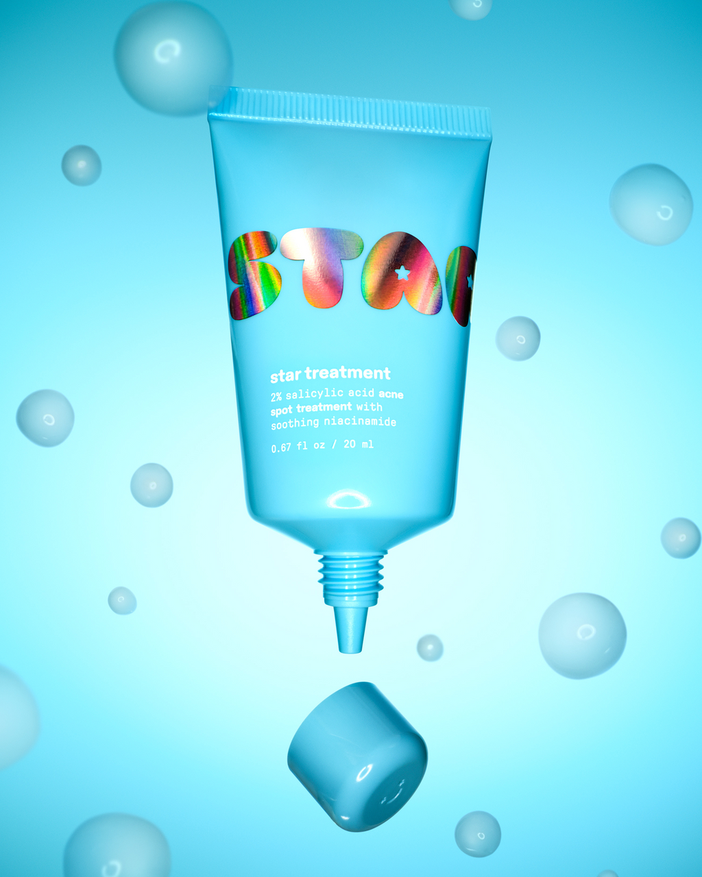 Starface Star Treatment™, a max-strength 2% salicylic acid acne spot treatment. Layer it under a Hydro-Star® patch.