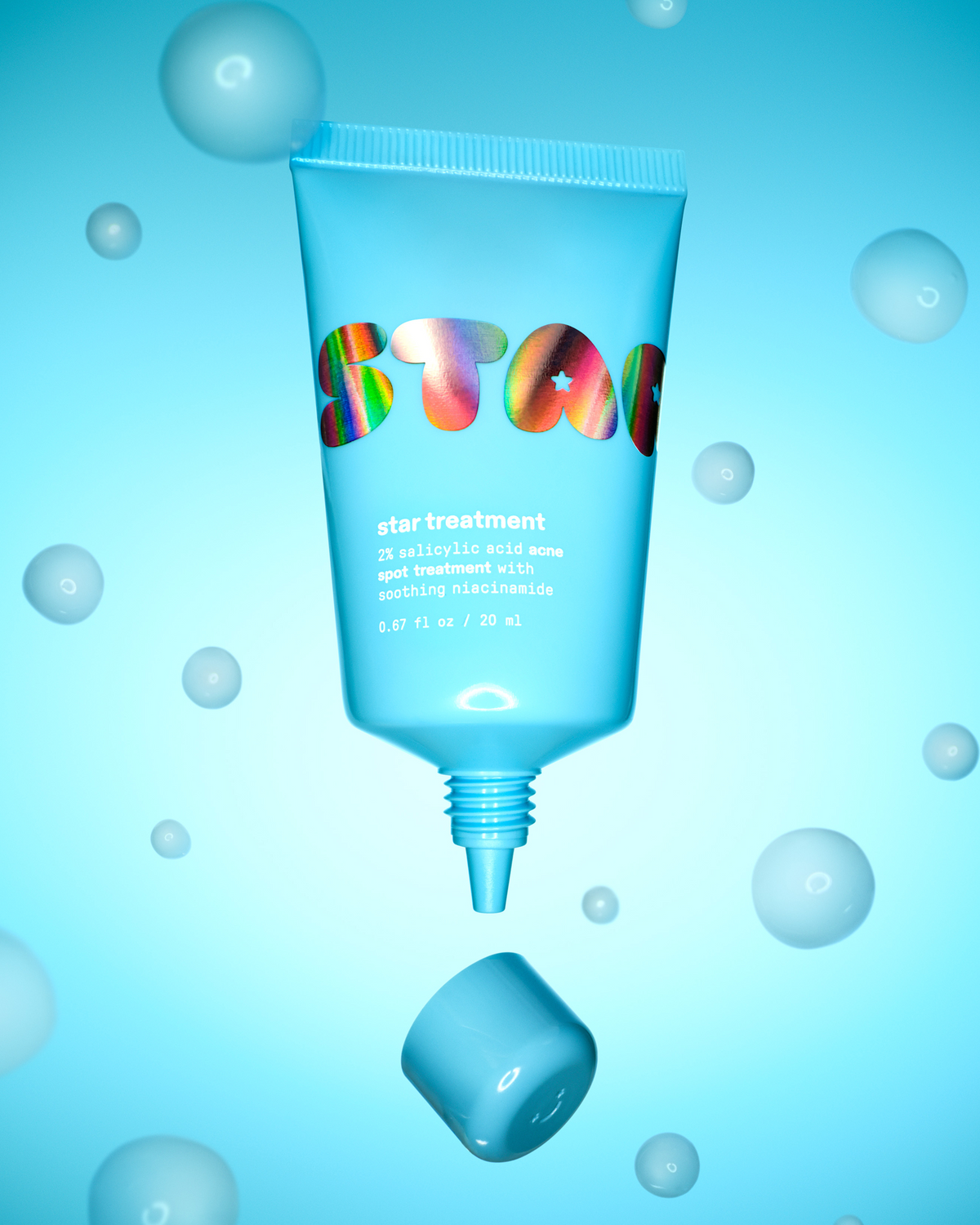 Starface Star Treatment™, a max-strength 2% salicylic acid acne spot treatment. Layer it under a Hydro-Star® patch.