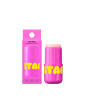 Starface Star Balm® in Starfruit, capped tube on a plain background. A bright, juicy tropical moisturizing lip balm.